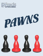 Game Pawns (20 Black & Red)