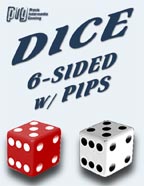 Dice: 6-sided w/pips (10-pack)