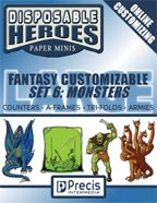 Disposable Heroes: Fantasy Customizable 6 (Monsters)