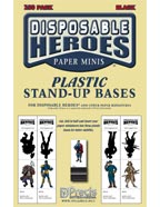 Disposable Heroes: Plastic Stand-Up Bases (100 Black)