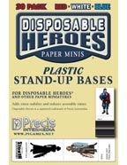 Disposable Heroes: Plastic Stand-Up Bases (30 RedWhiteBlue)